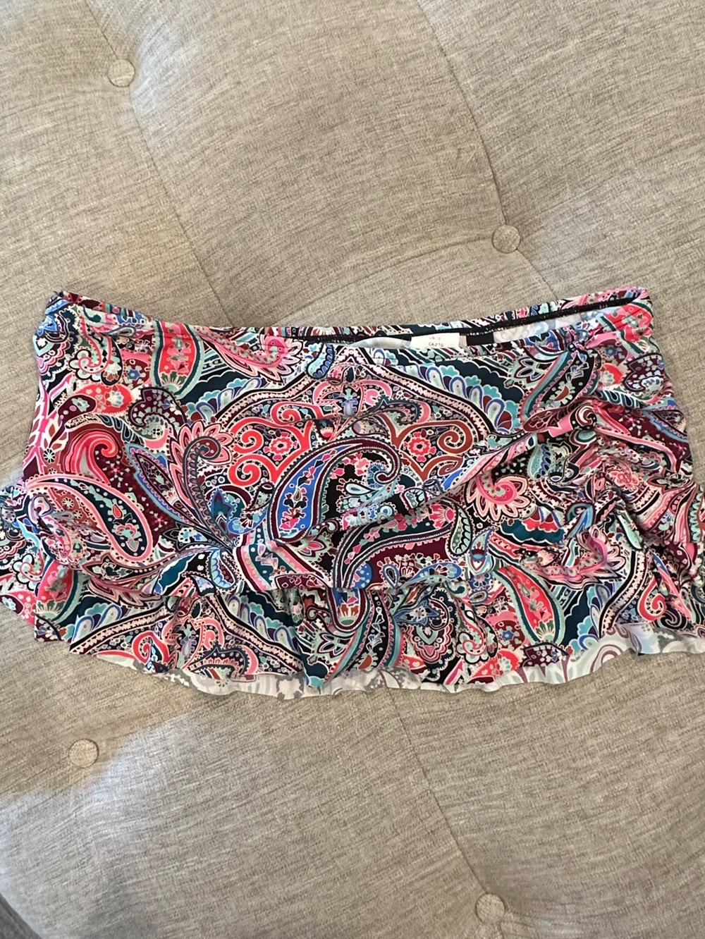 La Blanca Pink Blue Paisley Swim Skirt